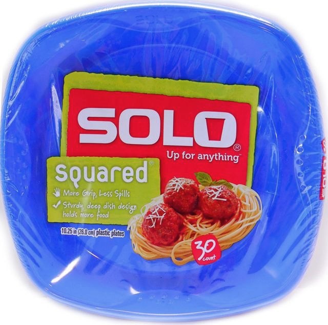 SOLO - SQUARED 10.25 PLASTIC BOWLS - 15counts