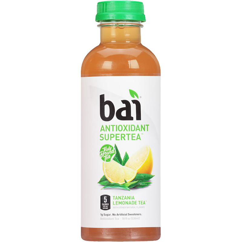 BAI - ANTIOXIDANT SUPERTEA - NON GMO - GLUTEN FREE - VEGAN - (Tanzania Lemonade) - 18oz