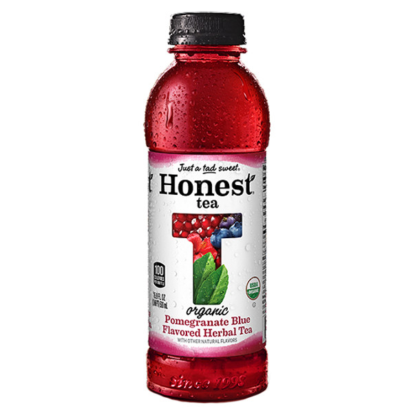 HONEST TEA - ORGANIC TEA - NON GMO - GLUTEN FREE - (Pomegranate Blue Flavored Herbal Tea) - 16.9oz
