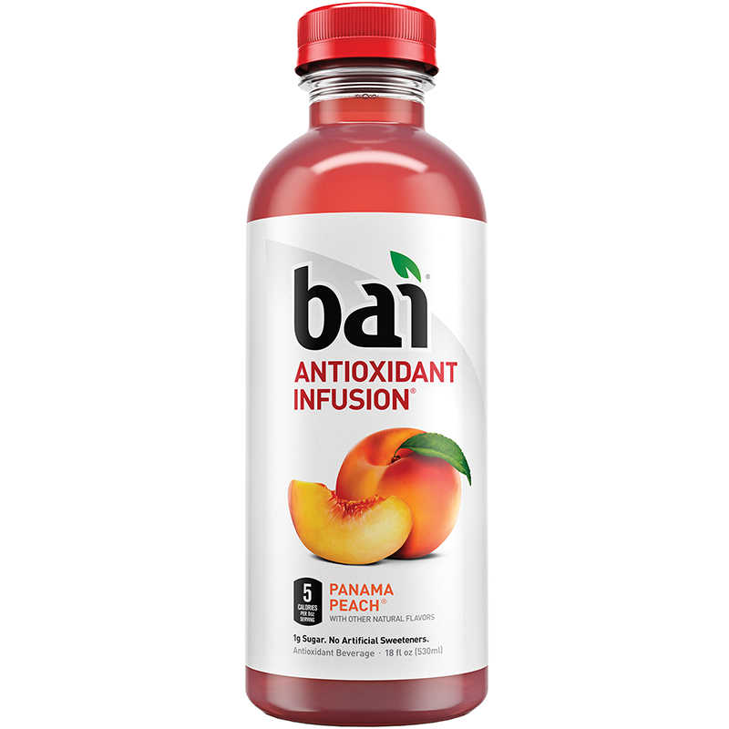 BAI - ANTIOXIDANT SUPERTEA - NON GMO - GLUTEN FREE - VEGAN - (Pamana Peach) - 18oz
