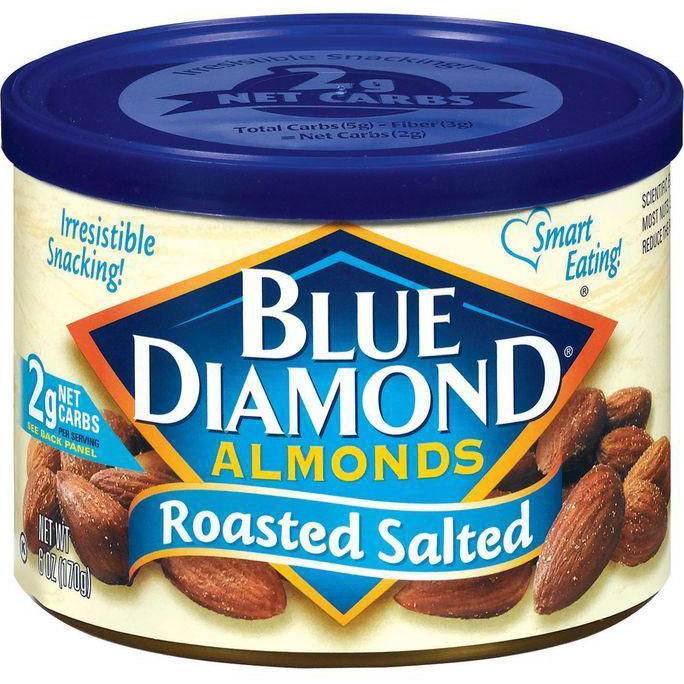BLUE DIAMOND - ALMONDS - (Roasted Salted) - 6oz