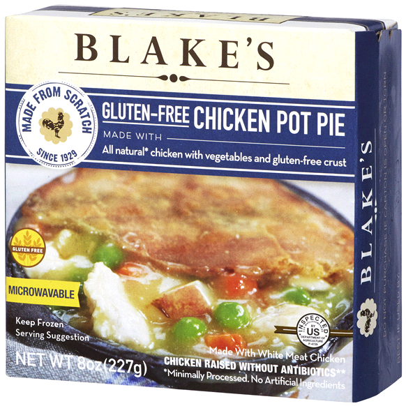 BLAKE'S - CHICKEN POT PIE (ALL NATURAL CHICKEN /W VEGETABLES &  CRUST) - GLUTEN FREE - 8oz
