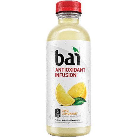 BAI - ANTIOXIDANT SUPERTEA - NON GMO - GLUTEN FREE - VEGAN - (Limu Lemonade) - 18oz