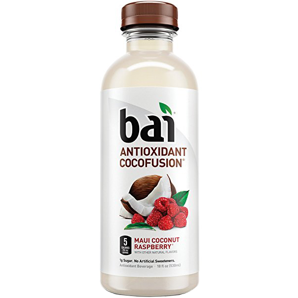 BAI - ANTIOXIDANT SUPERTEA - NON GMO - GLUTEN FREE - VEGAN - (Maui Coconut Raspberry) - 18oz
