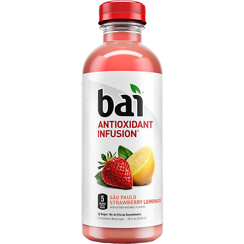 BAI - ANTIOXIDANT SUPERTEA - NON GMO - GLUTEN FREE - VEGAN - (Sao Paulo Strawberry Lemonade) - 18oz