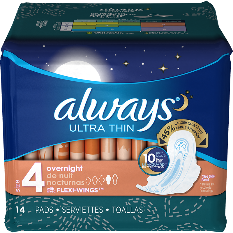 ALWAYS - Ultra Thin - (Size 4 Overnight /w Flexi Wings) - 14pads