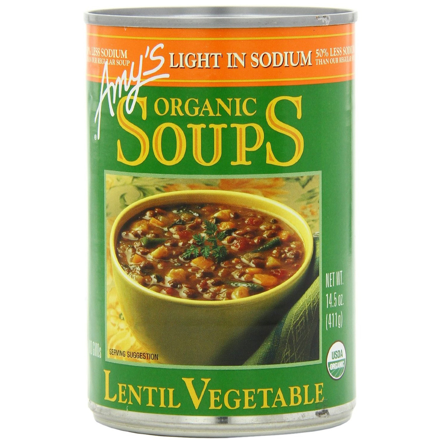 AMY'S - ORGANIC SOUPS - VEGAN - (Lentil Vegetable) - 14.5oz