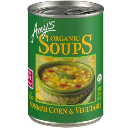 AMY'S - ORGANIC SOUPS - NON GMO - GLUTEN FREE - (Summer Corn & Vegetable) - 14.2oz