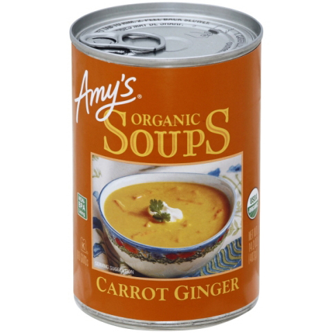 AMY'S - ORGANIC SOUPS - NON GMO - GLUTEN FREE - (Carrot Ginger) - 14.2oz