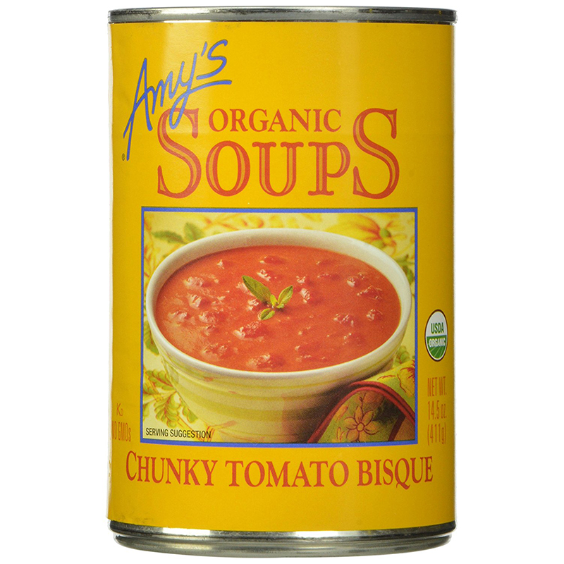 AMY'S - ORGANIC SOUPS - NON GMO - GLUTEN FREE - (Chunky Tomato Bisque) - 14.5oz