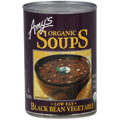 AMY'S - ORGANIC SOUPS - VEGAN - (Black Bean Vegetable | Low Fat) - 14.5oz