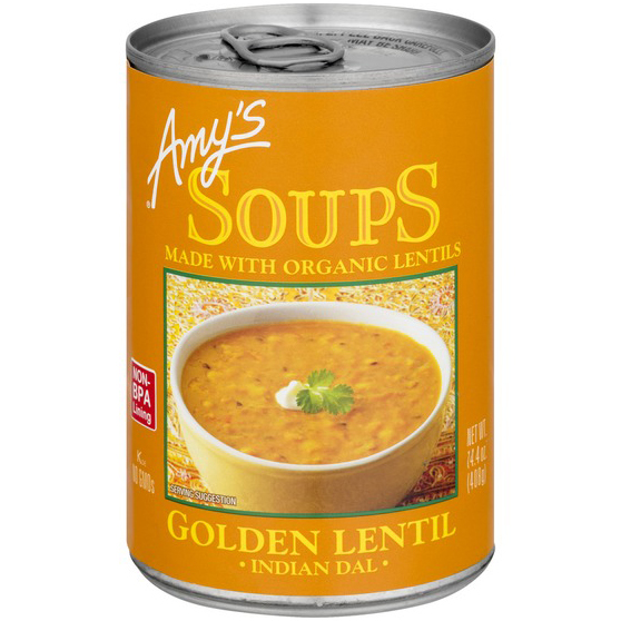 AMY'S - ORGANIC SOUPS - VEGAN - (Golden Lentil | Indian Dal) - 14.4oz