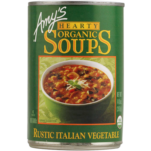 AMY'S - ORGANIC SOUPS - VEGAN - (Rustic Italian Vegetable) - 14oz