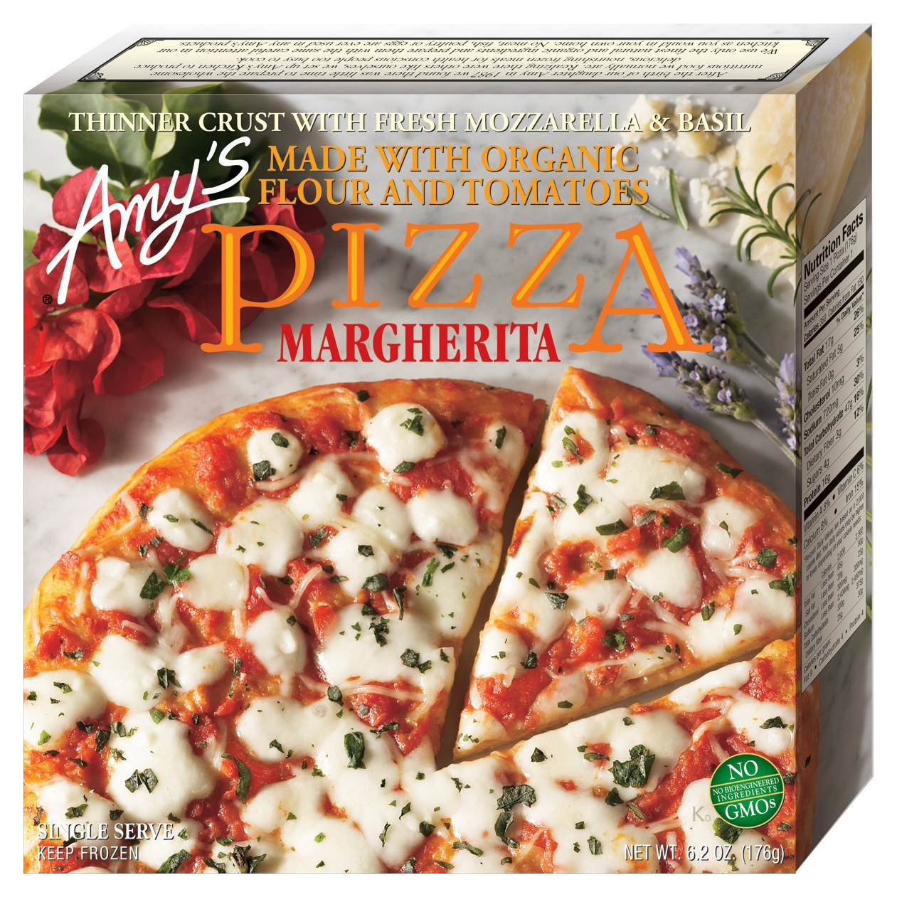 AMY'S - PIZZA - NON GMO - (Margherita) - 6.2oz