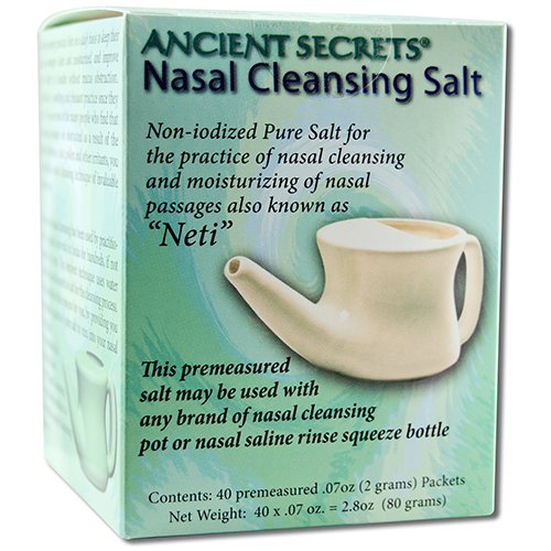 ANCIENT SECRETS - NASAL CLEANSING SALT - 40 packets 2.8oz