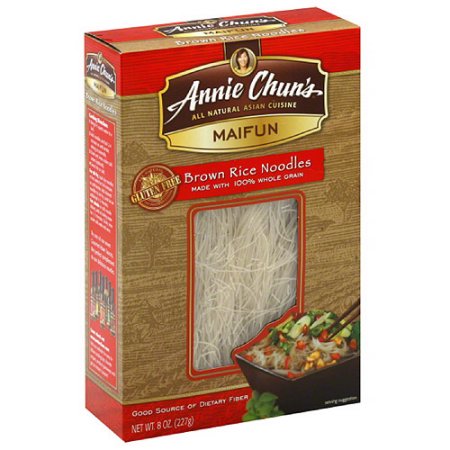 ANNIE CHUN'S - RICE NOODLES - MAIFUN - VEGAN - GLUTEN FREE (Brown Noodles) - 8oz