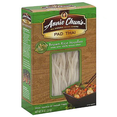 ANNIE CHUN'S - RICE NOODLES - PAD THAI - VEGAN - GLUTEN FREE (Brown Noodles) - 8oz
