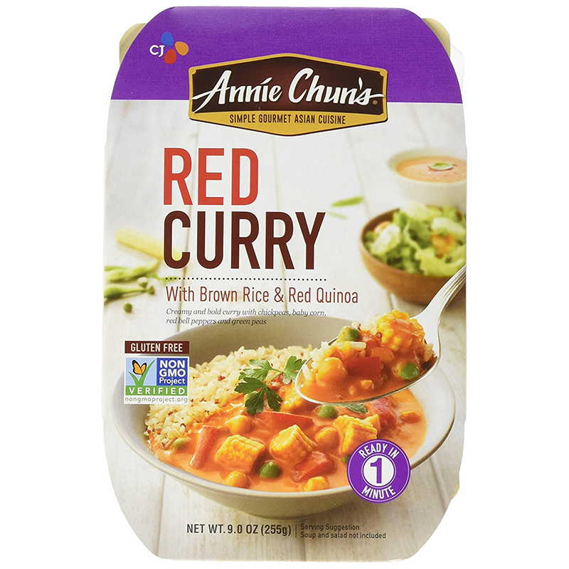ANNIE CHUN'S - THAI STYLE RED CURRY /W BROWN RICE & RED QUINOA - NON GMO - GLUTEN FREE - 9oz