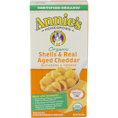 ANNIE'S - MACARONI & CHEESE - (Shells & Real Aged Cheddar) - 6oz