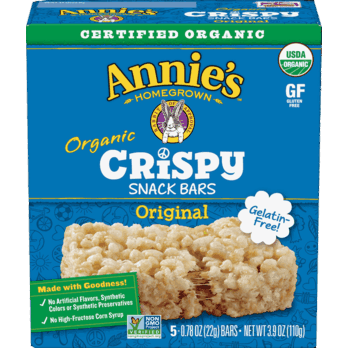 ANNIE'S - ORGANIC CRISPY SNACK BARS - (Original) - 3.9oz