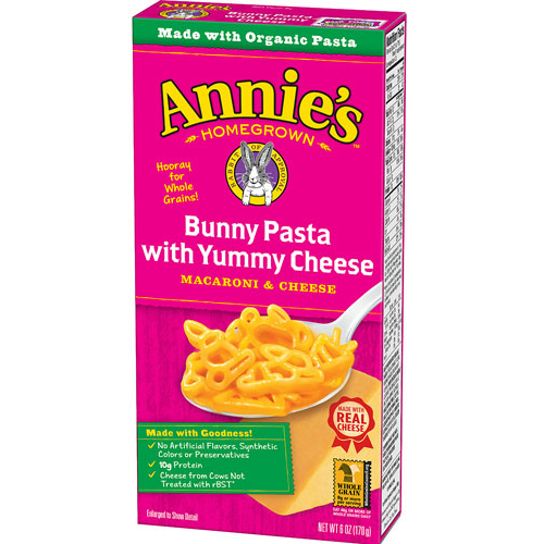 ANNIE'S - MACARONI & CHEESE - (Bunny Pasta with Yummy Cheese) - 6oz