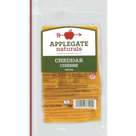 APPLEGATE - CHEDDAR CHEESE - NON GMO - (Medium) - 8oz