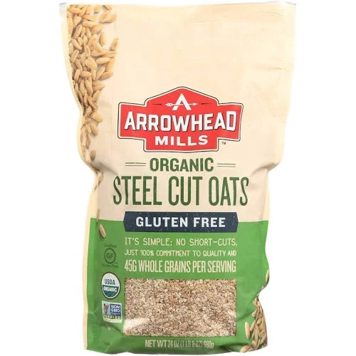 ARROWHEAD MILLS - ORGANI STEEL NUT OATS - NON GMO - GLUTEN FREE - 26oz