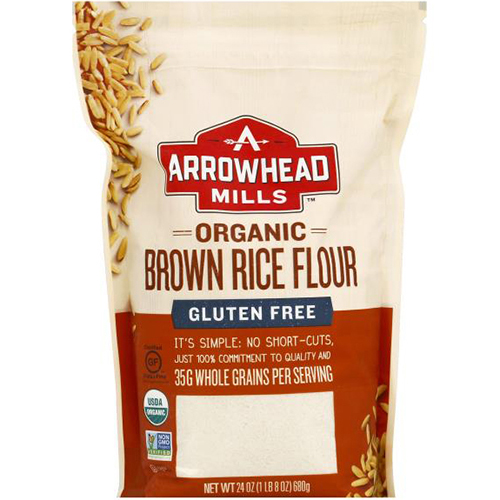 ARROWHEAD MILLS - ORGANIC BROWN RICE FLOUR - NON GMO - GLUTEN FREE - 24oz
