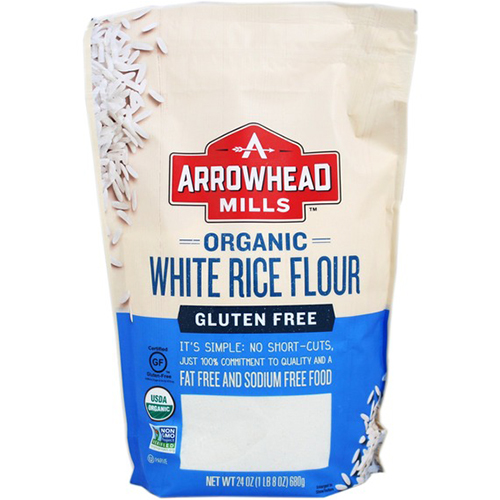 ARROWHEAD MILLS - ORGANIC WHITE RICE FLOUR - NON GMO - GLUTEN FREE - 24oz