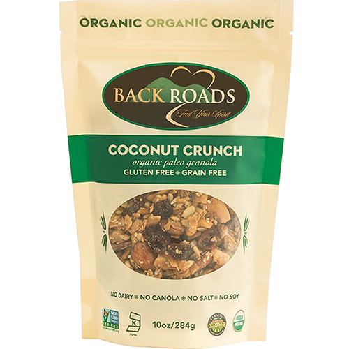 BACK ROADS - ORGANIC GRANOLA - (Coconut Crunch) - 10oz