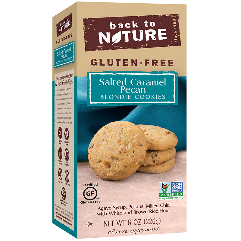 BACK TO NATURE - Blondie Cookies - NON GMO - (Salted Caramel Pecan) - 8oz