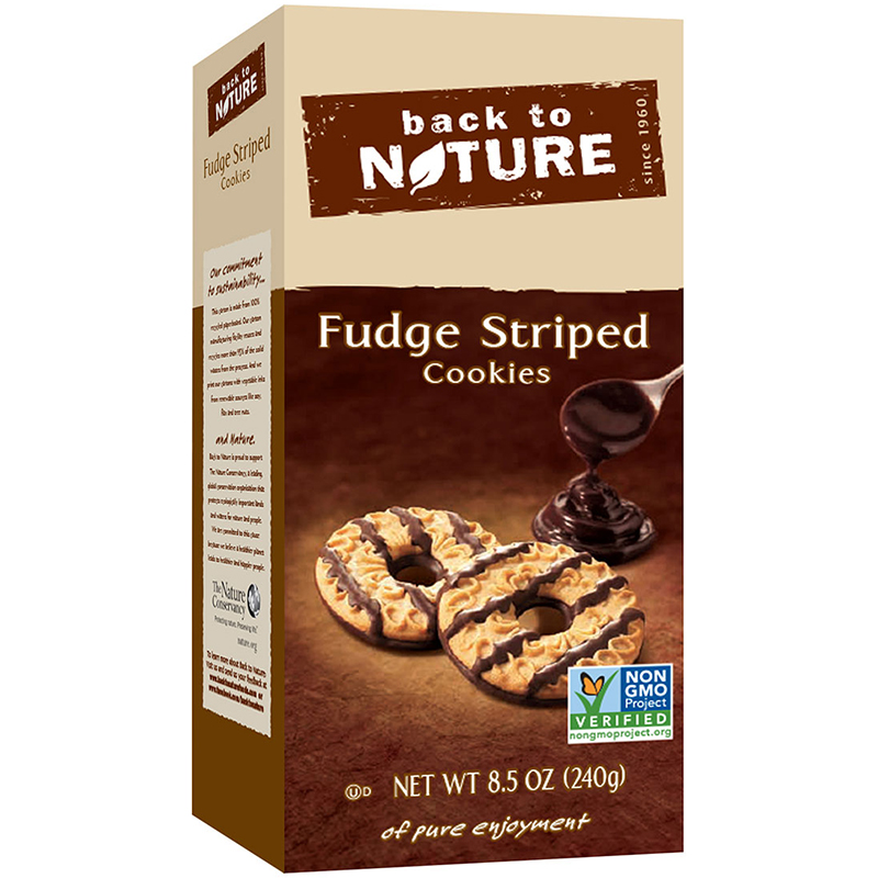 BACK TO NATURE - Cookies - NON GMO - (Fudge Striped) - 8.5oz