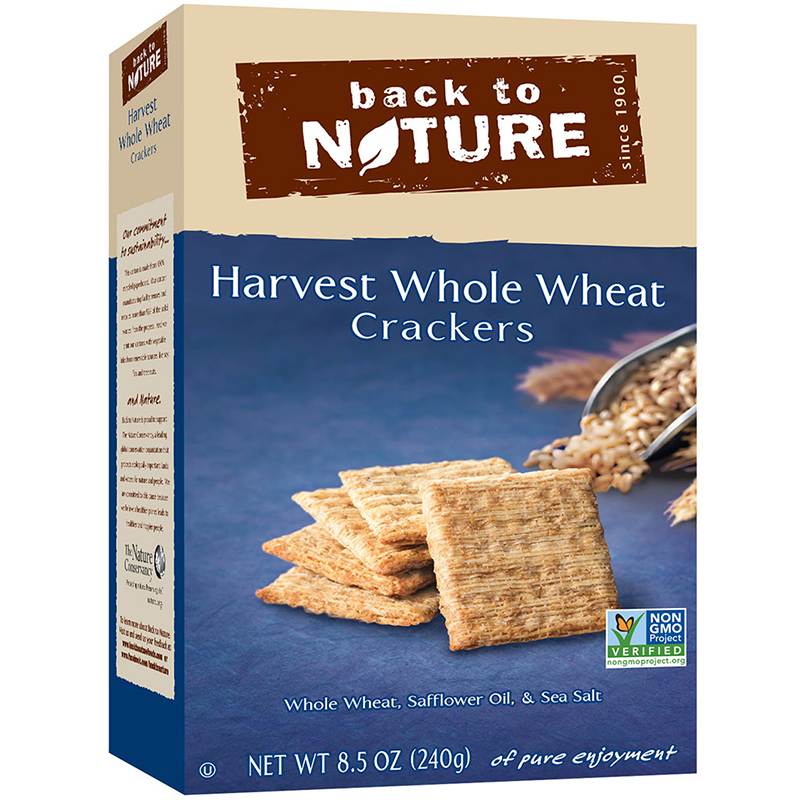 BACK TO NATURE - CRACKERS - NON GMO - (Harvest Whole Wheat) - 8.5oz