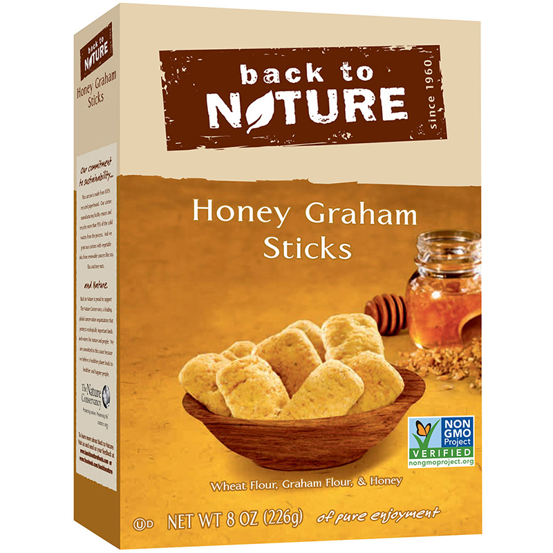 BACK TO NATURE - CRACKERS - NON GMO - (Honey Graham Sticks) - 6oz