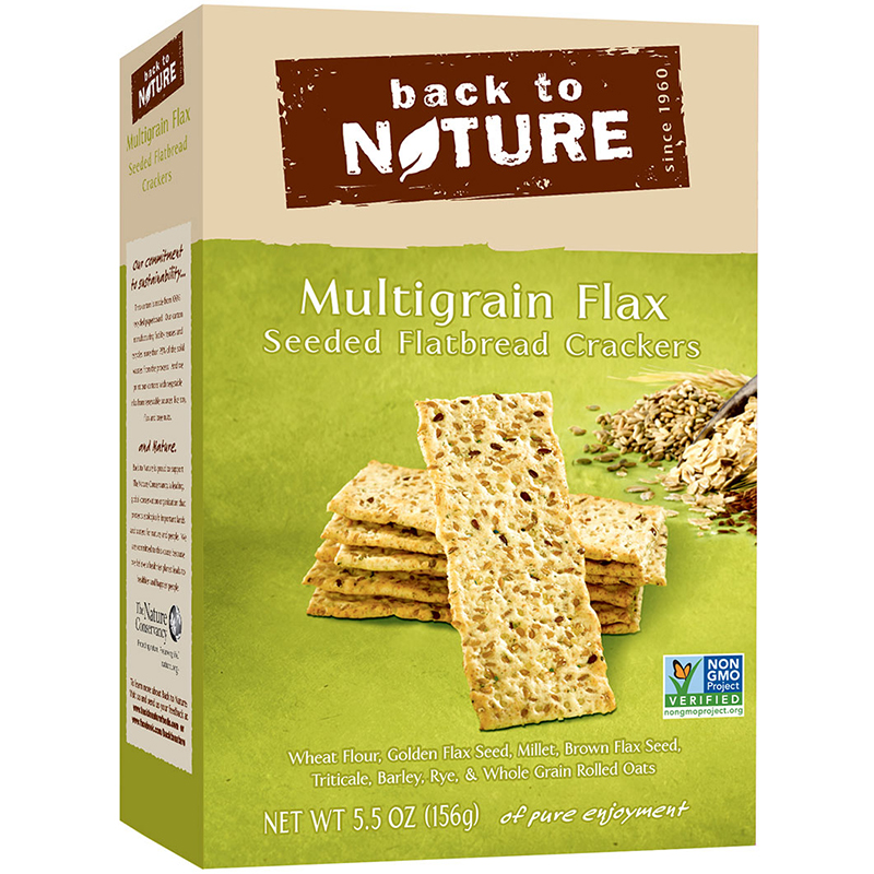 BACK TO NATURE - CRACKERS - NON GMO - (Multigrain Flax | Seeded Flatbread) - 5.5oz