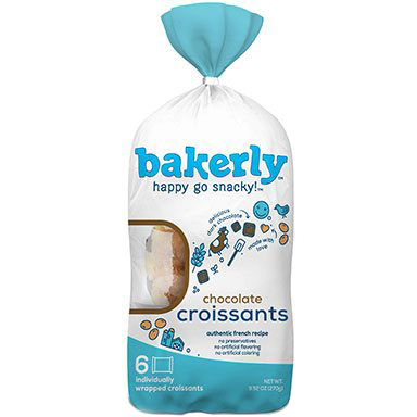 BAKERLY - CHOCOLATE CROISSANTS - NON GMO - 9.52(6PACKS)oz