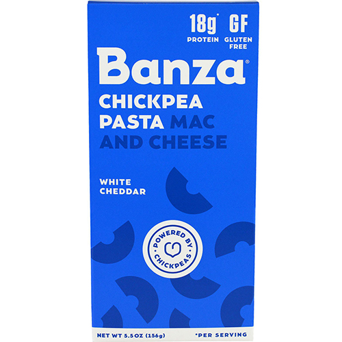 BANZA - CHICKPEA PASTA MAC & CHEESE - GLUTEN FREE - (White Cheddar) - 5.5oz