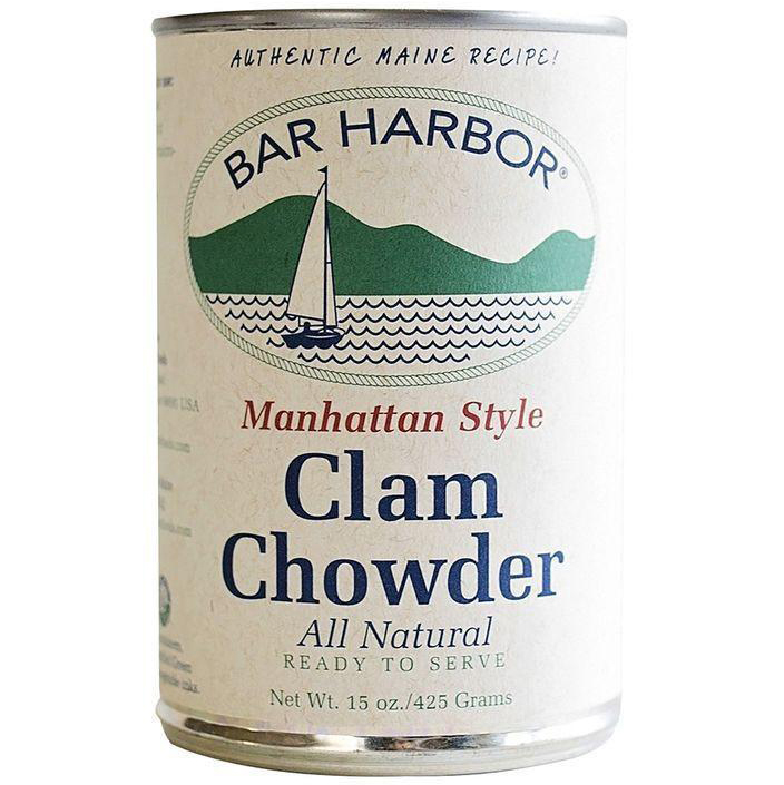 BAR HARBOR - NEW ENGLAND STYLE CLAM CHOWDER - (Manhattan Style) - 15oz