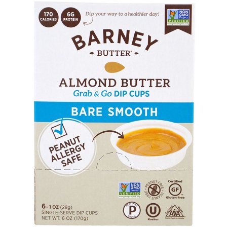 BARNEY - ALMOND BUTTER GRAB & GO DIP CUPS - NON GMO - GLUTEN FREE - 6oz