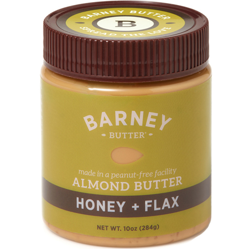 BARNEY - ALMOND BUTTER - NON GMO - GLUTEN FREE - VEGAN - (Honey + Flax) - 10oz