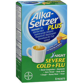 BAYER - ALKA SELTZER PLUS - (Cold & Flu | Night) - 6PACKETS