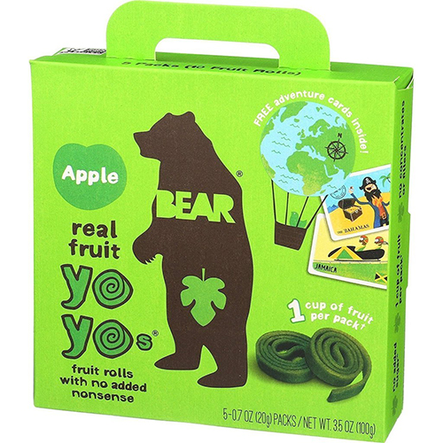 BEAR - REAL FRUIT YOYO - NON GMO - (Apple) - 5PCS 3.5oz