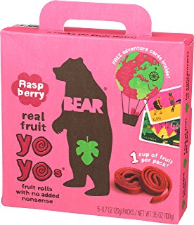 BEAR - REAL FRUIT YOYO - NON GMO - (Raspberry) - 5PCS 3.5oz