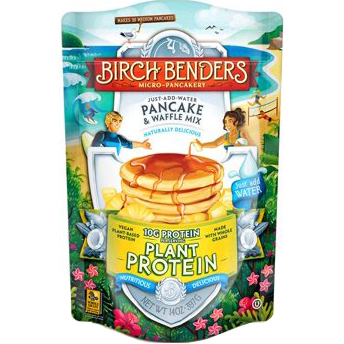 BIRCH BENDERS - JUST ADD WATER PANCAKE & WAFFLE MIX -(Plant Protein) - 16oz