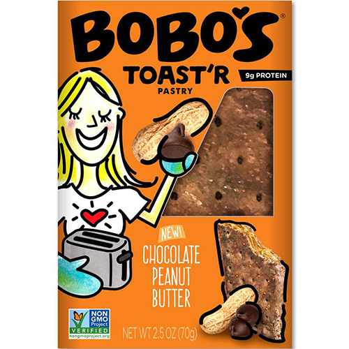 BOBO'S - TOAST'R PASTRY - (Chocolate, Peanut Butter) - 2.5oz