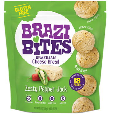 BRAZI BITES - BRAZILIAN CHEESE BREAD - GLUTEN FREE - SOY FREE - (Zesty Pepper Jack) - 11.5oz