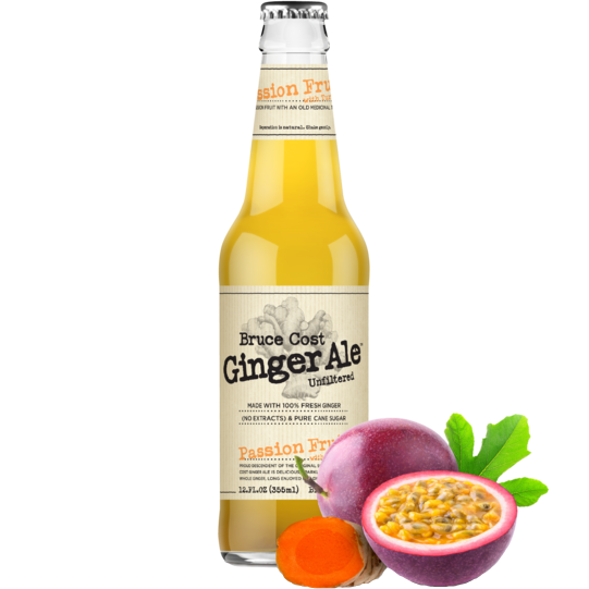 BRUCE COST - GINGER ALE - (Passion Fruit) - 12oz