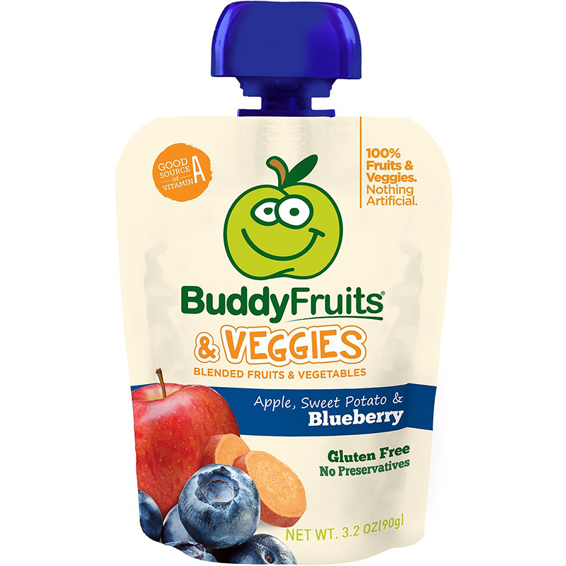 BUDDY FRUITS & VEGGIES - GLUTEN FREE - (Apple, Sweet Potato & Blueberry) - 3.2oz