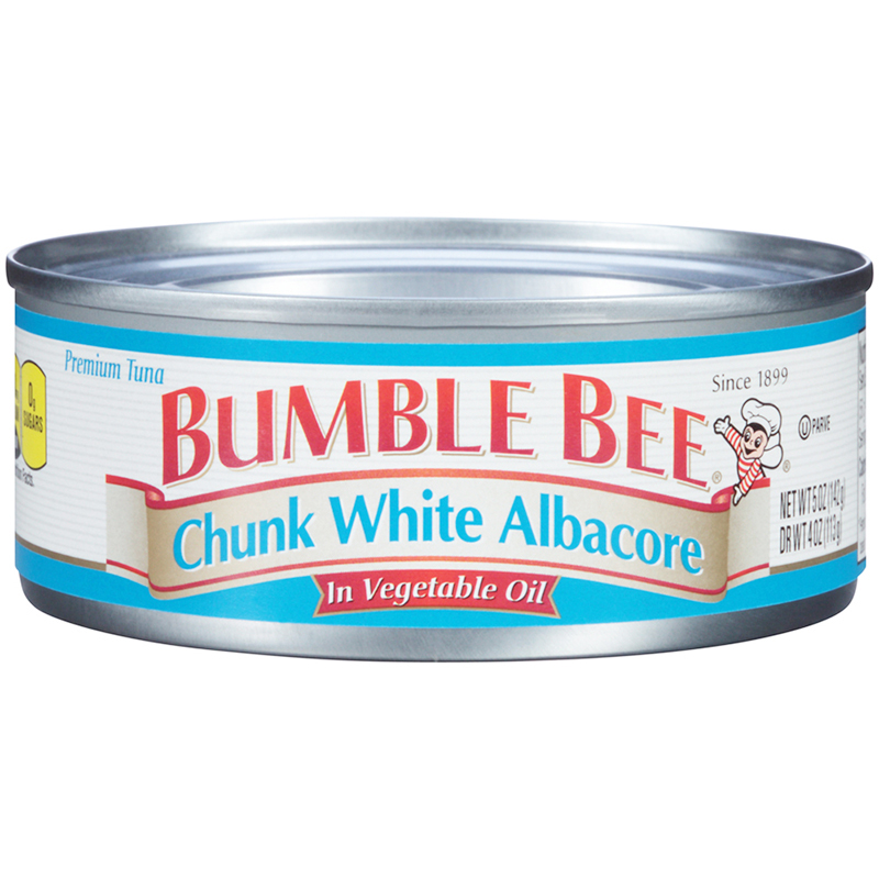BUMBLE BEE - CHUNK WHITE ALBACORE (In Vegetable Oil) - GLUTEN FREE - 5oz