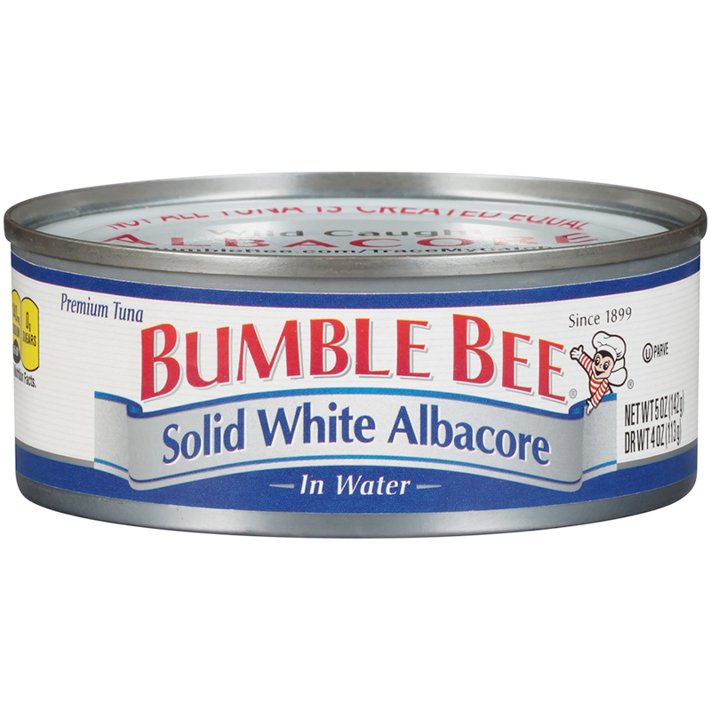 BUMBLE BEE - SOLID WHITE ALBACORE (In water) - GLUTEN FREE - 5oz